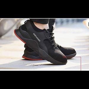 New!SUADEX Steel Toe Shoes for Women Men, Anti Slip Safety Shoes Breathable 10.5